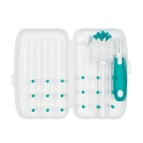 OXO Tot On-The-Go Drying Rack with Bottle Brush - Teal