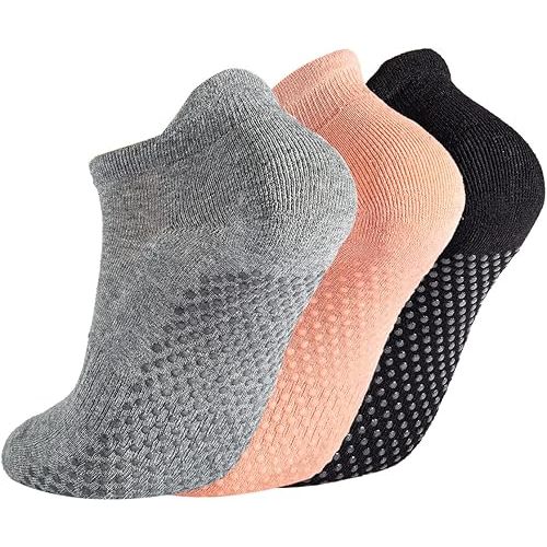 Breslatte Grip Socks Pilates Socks with Grips for Women Non Slip Grippers Womens