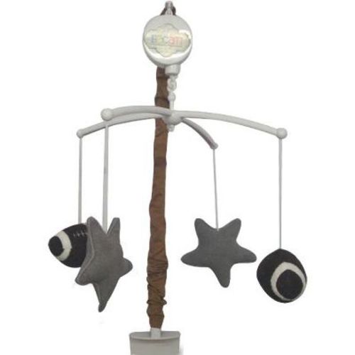 Bacati - Football Brown/grey Musical Mobile
