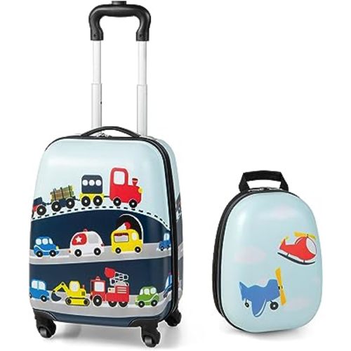 HONEY JOY 2 Pcs Kids Carry On Luggage
