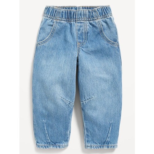 Pull-On Baggy Barrel-Leg Jeans for Toddler Girls | Old Navy