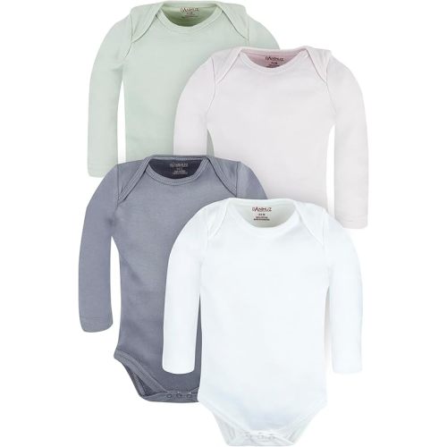 Unisex Cotton Long Sleeves Bodysuits Winter Baby Onesie - Pack of 4