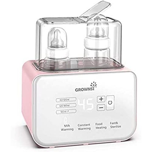 2020 Fast Baby Bottle Warmer Bottle Sterilizer 6-in-1 BPA-Free Baby Food Heater Defrosting Setting Smart Thermostat Warmer for Breastmilk and Formula