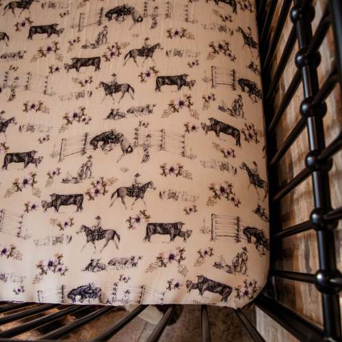 Western Serenity Bamboo Muslin Crib Sheet – Cowkid Clothing Company