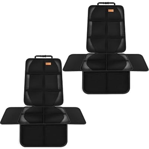 Car Seat Protector, 2 Pack of Seat Protectors, Thickest Padded 600D Fabric Padding, Waterproof, Durable, Anti Slip Backing, Child Seat Protection, Suitable for Babies, Toddlers, Children（2 Protector）