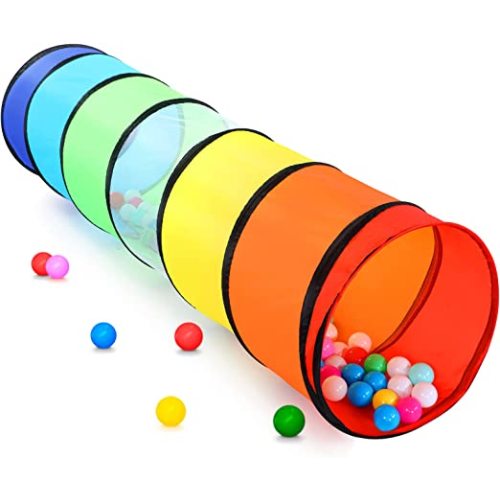 Kids Play Tunnel Tent for Toddlers, Colorful Pop Up Crawl Tunnel Toy for Baby or Pet with Breathable Mesh, Collapsible Gift for Boy and Girl Play Tunnel Indoor and Outdoor Game