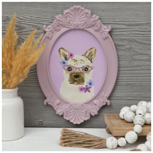 Frenchie Wearing Glasses Wall Decor
