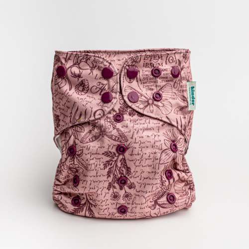 Floral: Essentials Pocket Cloth Diaper with Athletic Wicking Jersey, Grows with your Baby
