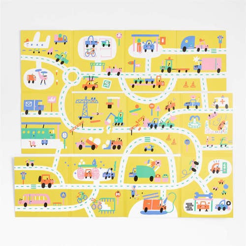 On the Move Fold-Out Kids Board Book by Mia Cassany