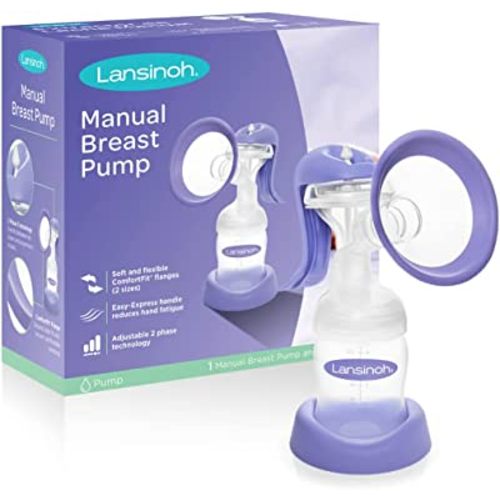 Lansinoh Manual Breast Pump, Hand Pump for Breastfeeding