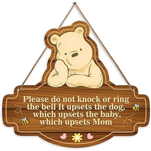 Winnie Baby Stuff-the Pooh Nursery Decor-Winnie Room Deor for Boy-Wooden Bedroom Decor-Winnie Wall Decor-Please Do Not Disturb Sign