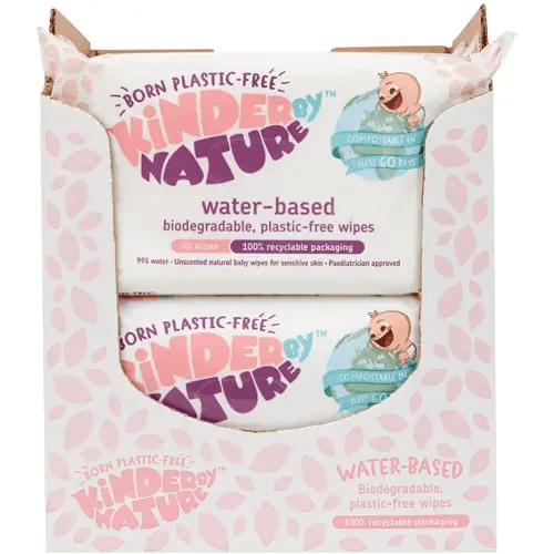Jackson Reece Kinder by Nature Water-Based Baby Wipes - 56 Count (Case of 12 packs)