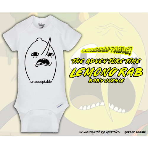 Adventure Time/Baby Onesie/Lemongrab/Unacceptable/adventure time Baby Onesie/unisex baby/jake and finn/funny onesie/baby shower gift