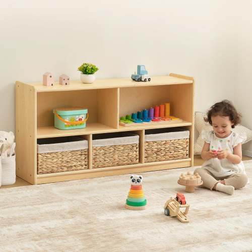 OOOK Plywood Montessori 5-Section Storage Cabinet
