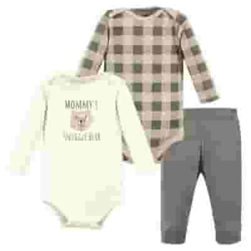 Hudson Baby 2 Cotton Long Sleeve Bodysuits and Pant Set, Preemie - 24 Months