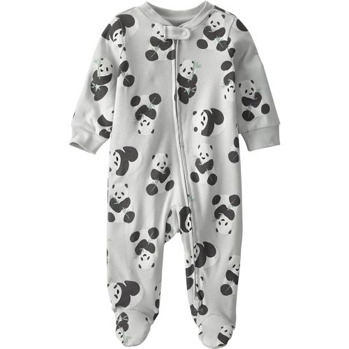 little planet by carter's unisex-baby Sleep and Play made with Organic Cotton, Panda Print, 6M