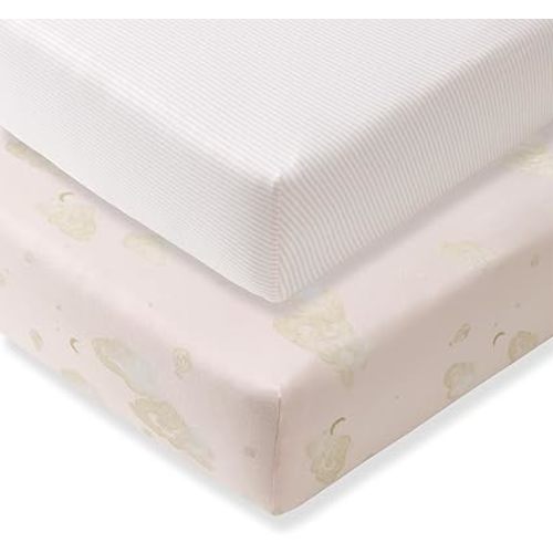 Burt's Bees Baby Essential Organic Cotton Fitted Crib Sheet, Breathable for Boy Girl Standard Crib & Toddler Mattresses