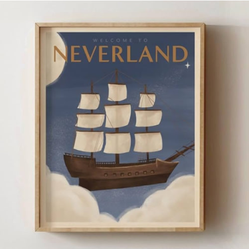 Classroom Poster, Educational Print, Educational Poster, Neverland Nursery Decor, Peter Pan Print, Print Wall Art, Kids Room Decor (Unframed)