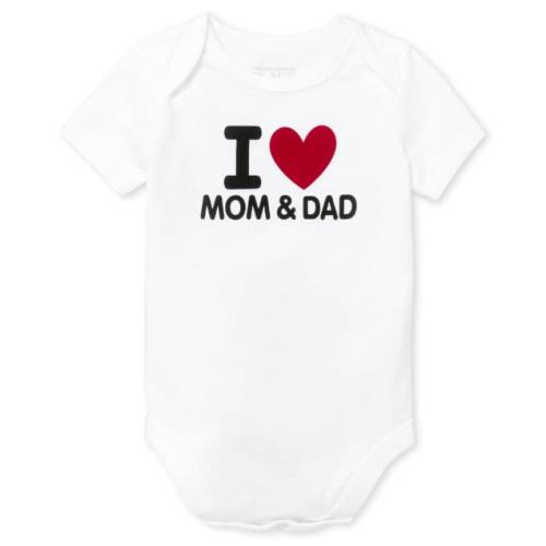 The Children's Place Mom & Dad Graphic Bodysuit - White, 3-6M