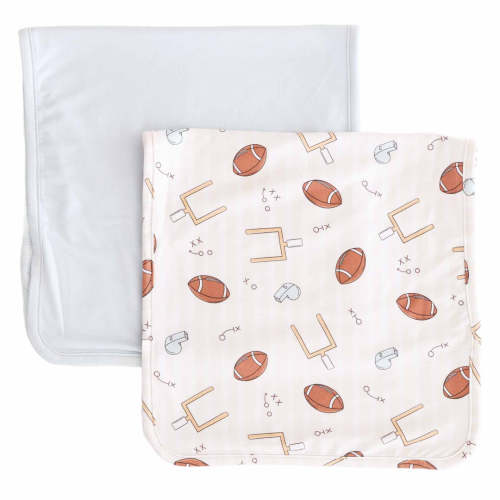 Tiny Touchdowns 2pc Burp Cloth Set | Neutral