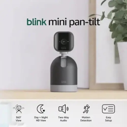 Blink - Mini Pan-Tilt Indoor Wired 1080P Security Camera - Black