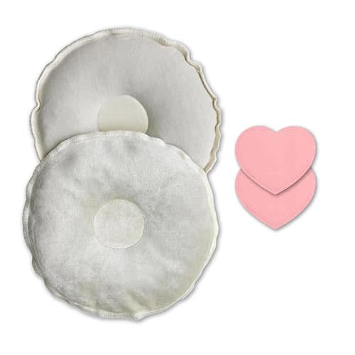 Bamboobies Soothing Nursing Pillows, Daytime Nursing Pads - Reusable, Hot Cold Compress for Breastfeeding- Discreet Leak-Proof Washable Pads for Breastfeeding - 2 Compress Pads, 2 Nursing Pads