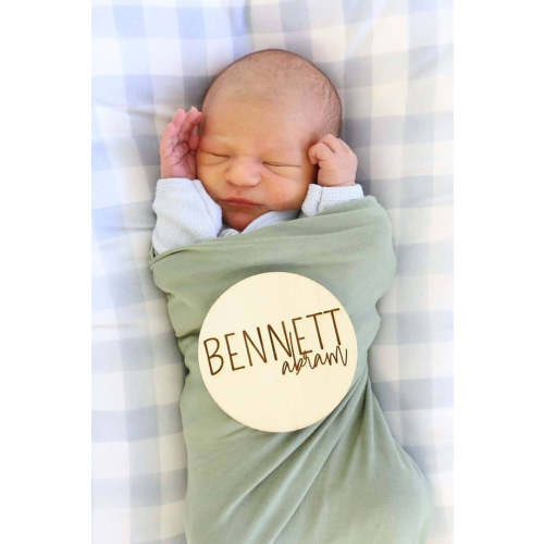 Personalized Baby Name Wood Announcement | Block