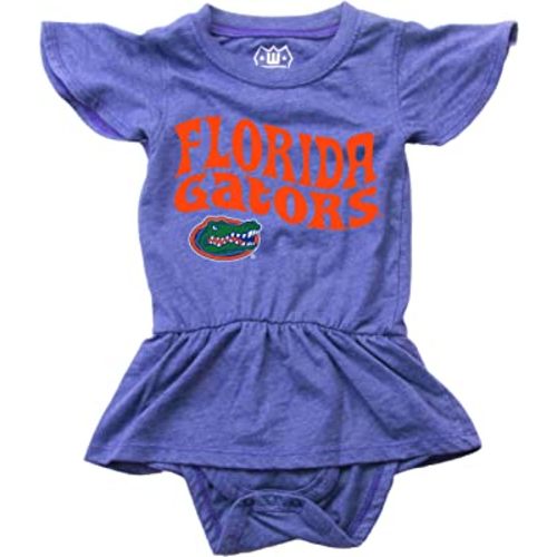 Wes and Willy Baby Girls College Sports Fan Short Sleeve Skirt Romper