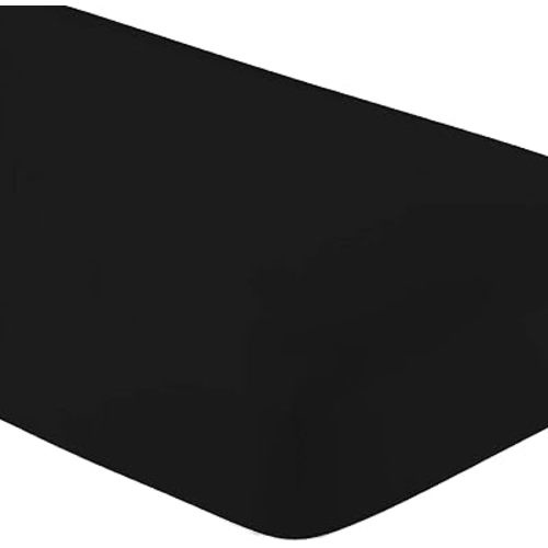 Crescent 2 Pack 100% Micro Fiber Super Soft and Comfy Fitted Crib Sheets for Standard Crib and Toddler Mattresses, Hypoallergenic, Breathable for Boys and Girls (Black, Pack of 2)