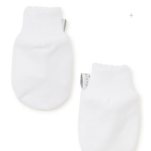 White Kissy Basics Mittens
