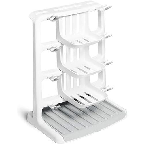 Munchkin® Tidy Dry™ Space Saving Vertical Bottle Drying Rack for Baby Bottles and Accessories, White