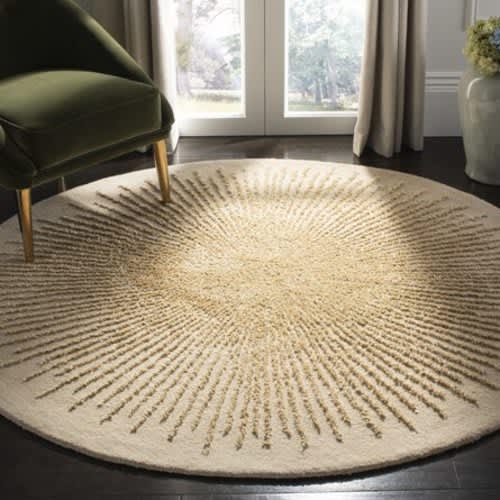 Amier Hand-Tufted Wool Beige/Beige Area Rug