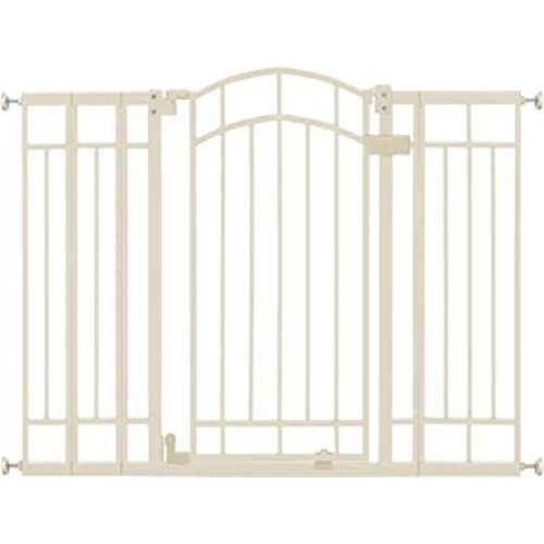 Summer Infant Multi-Use Decorative Extra Tall Safety Pet and Baby Gate,28.5'-48' Wide, 36' Tall,Pressure or Hardware Mounted, Install on Wall or Banister in Doorway or Stairway,Auto Close Door -Beige