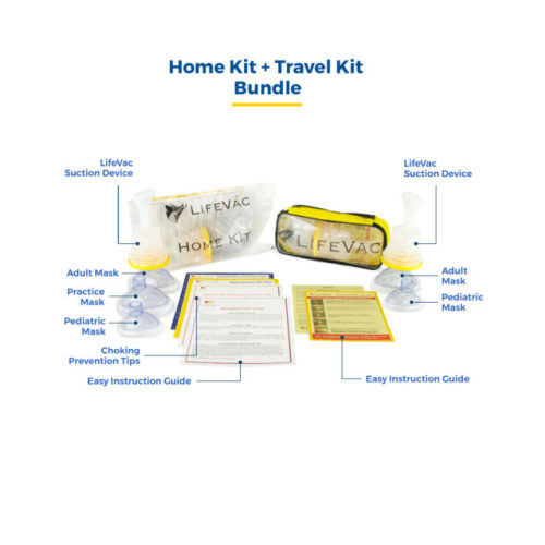 LifeVac Home and Travel Kit Bundle - Toddler and Adult Choking First Aid Device