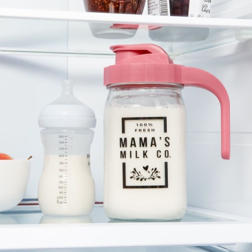 Breast milk pitcher, Breast milk storage container, Pitcher method for breastmilk 32 ounce glass