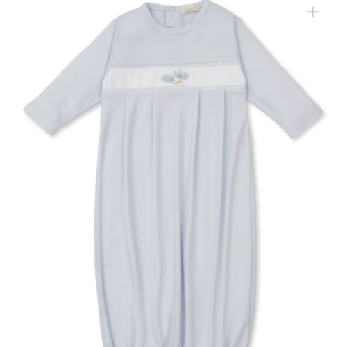 Premier Baby Bunny Patch Blue Hand Emb. Sack Gown