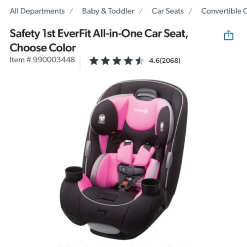 Safety 1st EverFit All-in-One Car Seat, Choose Color - Sam's Club