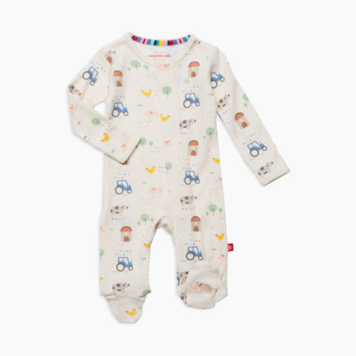 Magnetic Me Organic Cotton Magnetic Footie - Pasture Bedtime, 3-6 M