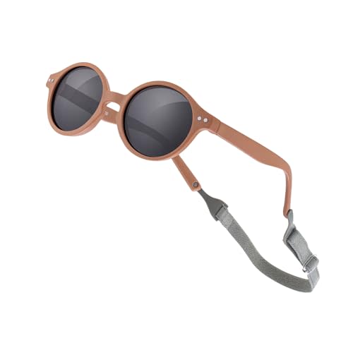 Baby Sunglasses with Strap Polarized Flexible UV400 for Infant Toddler Boys Girls Age 0-24 Months