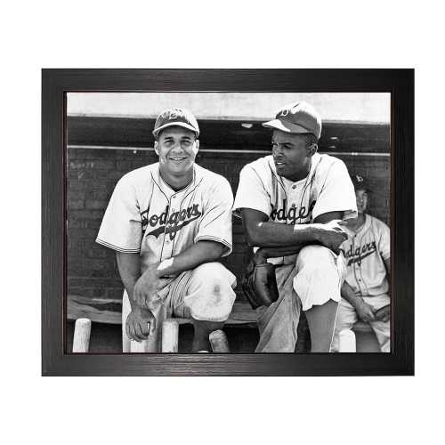 Brooklyn Dodgers Jackie Robinson And Roy Campanella In 1948 Framed 8x10 Photograph