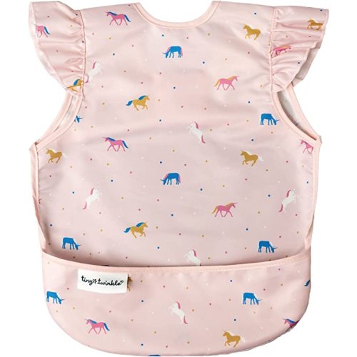 Amazon.com: Tiny Twinkle Mess Proof Baby Bib - Waterproof Baby Apron - Machine Washable - PVC, BPA, & Phthalate Free - Great Travel Bib… : Baby
