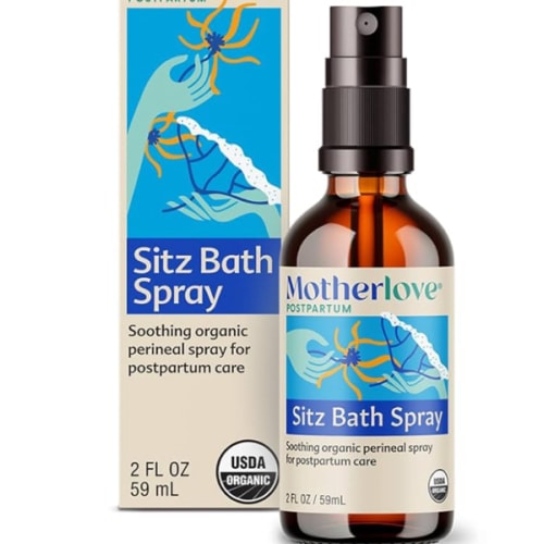 Motherlove Sitz Bath Spray (2 oz) Sitz Bath for Postpartum Care—Herbal Perineal Spray w/Witch Hazel—USDA Organic, Vegan, & Cruelty Free