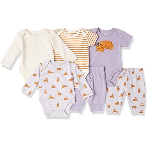 Amazon Essentials Unisex Babies' Cotton Layette Outfit Sets, Pack of 6