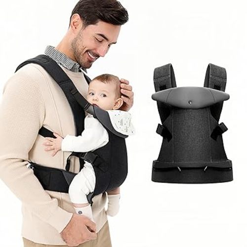 IULONEE Toddler Carrier Front and Back Baby Carrier Newborn Toddler, Soft, Light, Breathable, Simple, Adjustable Ergonomic Baby Sling Carrier, 7-44 Lbs,Black
