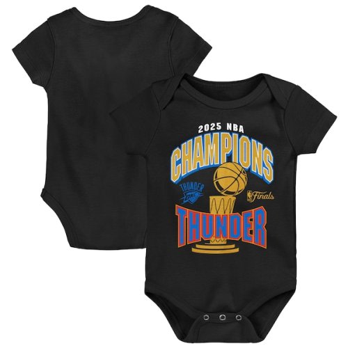 Oklahoma City Thunder Newborn Black 2025 NBA Finals Champions Bodysuit