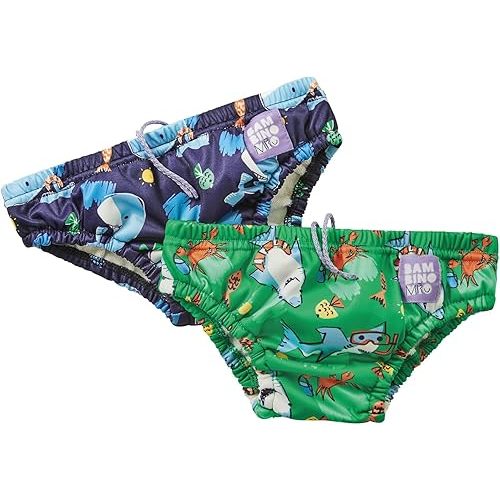 Bambino Mio, Revolutionary Reusable Swim Nappy Pants for Babies and Toddlers, Boys and Girls, Squirt, Pack of 2, 2-3 Years