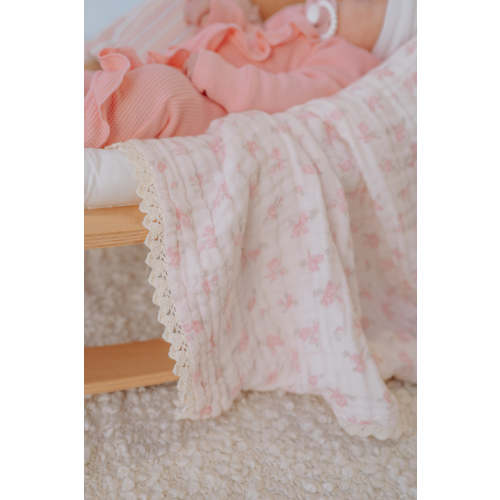Gauze Lace Blanket | Country Floral – Little and Fern