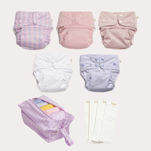 Cloth Nappies Lilac Value Bundle