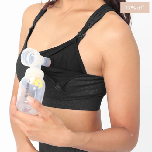 Chloé 4 Running Nursing & Pumping Sports Bra (Black Cheetah) – Sweat and Milk LLC