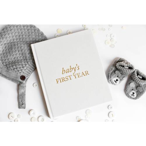 Baby Memory Book & Baby Photo Album | Baby Shower Gift for New Mom | Boy or Girl Milestone Scrapbook for Expecting Mom | First Year Journal